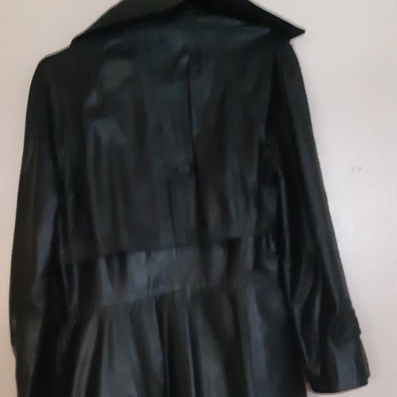 Vintage real leather trench size medium - Picture 3 of 4
